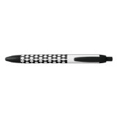 Polka Dots Spots Cute Black White Monogram Zwarte Inkt Pen (Achterkant)