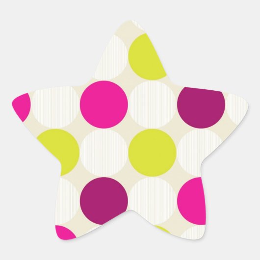 Polka Dots Star Sticker (Voorkant)