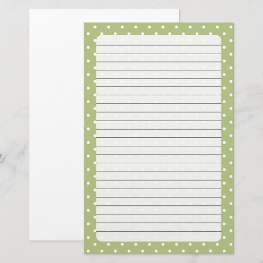 Polka Dots Stationery Briefpapier (Voorkant / Achterkant)