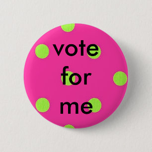 polka dots , stem voor me ronde button 5,7 cm