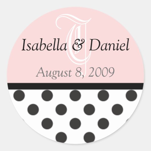 Polka Dots Stickers Monograms Gifts Seals (Voorkant)