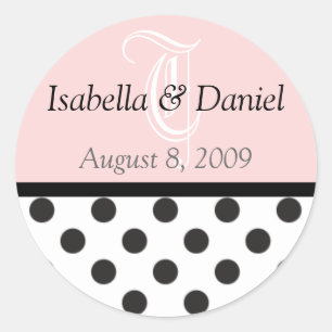 Polka Dots Stickers Monograms Gifts Seals