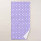 Polka dots & stippen lavender en geel badhanddoek (Badhanddoek)
