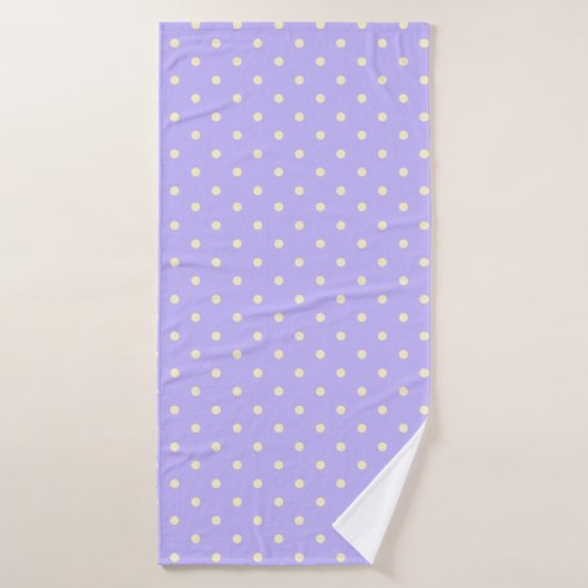 Polka dots & stippen lavender en geel badhanddoek (Badhanddoek)