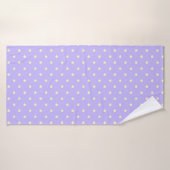 Polka dots & stippen lavender en geel badhanddoek (Badhanddoek)