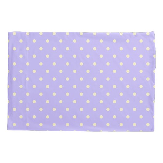 Polka dots & stippen lavender en geel kussensloop (Achterkant)