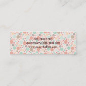 Polka Dots Strawberry Cupcake Mini Visitekaartjes (Achterkant)