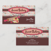 Polka Dots Strawberry Scone Visitekaartjes (Voorkant / Achterkant)