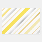 Polka Dots stripe patroongeel-zilver-gouden Inpakpapier Vel (Voorkant 3)