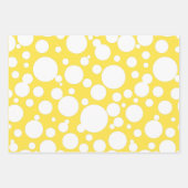 Polka Dots stripe patroongeel-zilver-gouden Inpakpapier Vel (Voorkant 2)