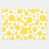 Polka Dots stripe patroongeel-zilver-gouden Inpakpapier Vel (Voorkant)