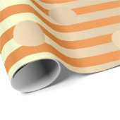Polka Dots Stripes Champaigne Goud Koraal Sinaasap Cadeaupapier (Rol Hoek)