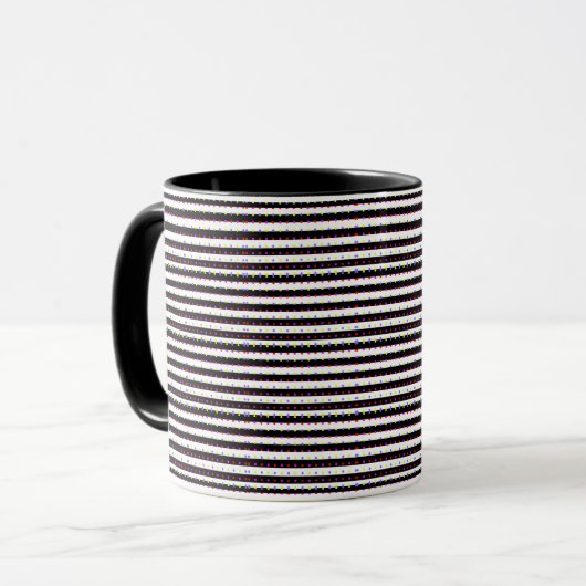 polka dots stripes geometric shapes pattern art mok (Voorkant links)