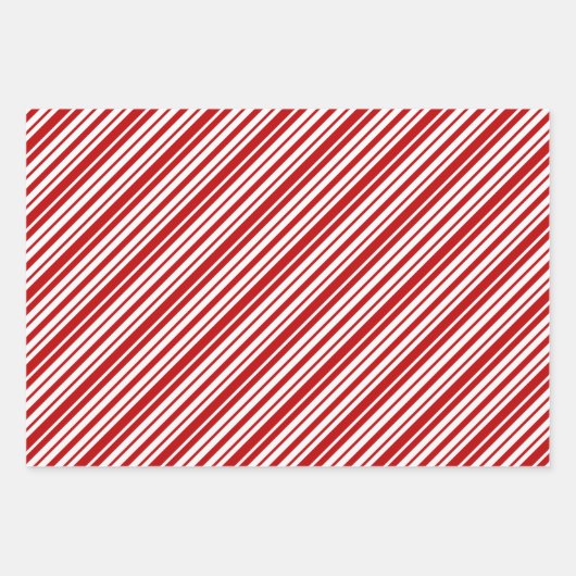 Polka Dots & Stripes Kerstmis Inpakpapier Vel (Voorkant)