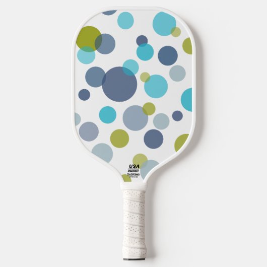 Polka Dots & Stripes Pickleball Paddle Sjabloon (Voorkant)