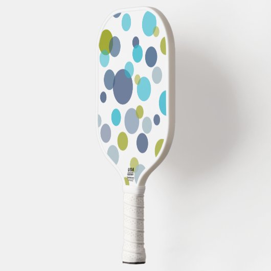 Polka Dots & Stripes Pickleball Paddle Sjabloon (Links)
