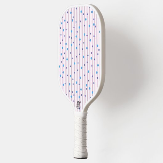 Polka Dots & Stripes Pickleball Paddle Sjabloon (Links)