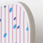 Polka Dots & Stripes Pickleball Paddle Sjabloon (Links Detail)