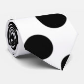 POLKA DOTS STROPDAS - ZWARTE EN WITTE (Opgerold)