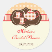 Polka Dots Tea Pot Sticker (Voorkant)