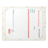 Polka Dots Thema Bestelformulier en Factuur Notiti Notitieblok (Voorkant)