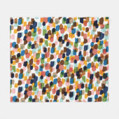 Polka dots: veelkleurige handverf. fleece deken (Voorkant (Horizontaal))