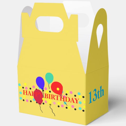 Polka Dots Verjaardagsballonnen Dank u Bedankdoosjes (Open)