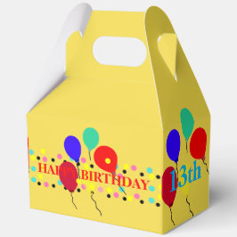 Polka Dots Verjaardagsballonnen Geel Bedankdoosjes