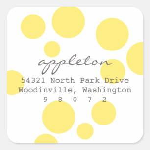 Polka Dots Vierkante Adres Label