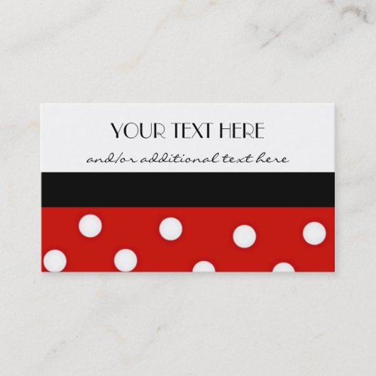 Polka Dots Visitekaartje (Voorkant)