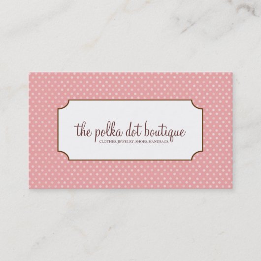 Polka Dots Visitekaartjes (Voorkant)