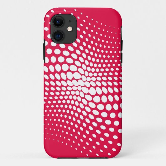 Polka Dots vlag op rode achtergrond Case-Mate iPhone Case (Achterkant)
