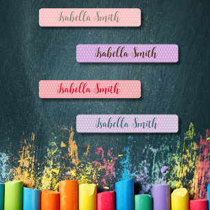 Polka Dots waterdichte kinder naam kleding Labels