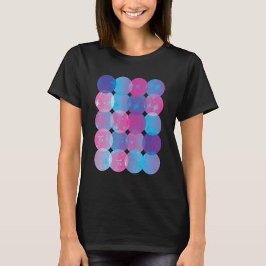 Polka Dots Waterverf Abstract Galaxy Internationa T-shirt (Voorkant)