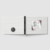 Polka dots Waterverf bloemenbruiloft gastenboek (Volledig)