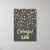 Polka dots waterverf boho pop art canvas afdruk (Voorkant)