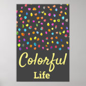 Polka dots waterverf boho pop art poster (Voorkant)