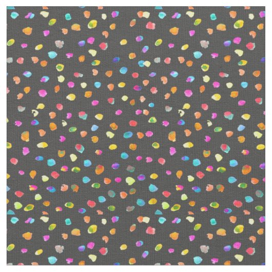 Polka dots waterverf boho pop art stof (Close Up)