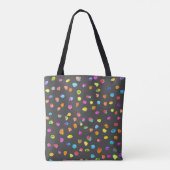 Polka dots waterverf boho pop art tote bag (Achterkant)