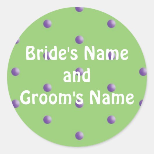 Polka Dots Wedding Stickers (Voorkant)