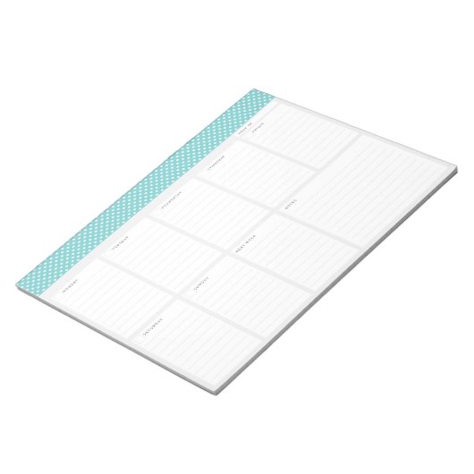 Polka Dots Weekly Desk Planner Notitieblok (Schuin)