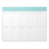 Polka Dots Weekly Desk Planner Notitieblok (Voorkant)