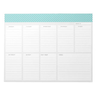 Polka Dots Weekly Desk Planner Notitieblok