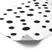 Polka Dots. Welkom bij Black and White bruiloft Poster (Hoek)