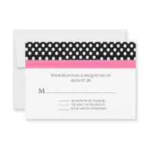Polka Dots Whimsical Wedding RSVP Kaart