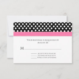 Polka Dots Whimsical Wedding RSVP Kaart