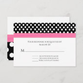 Polka Dots Whimsical Wedding RSVP Kaart (Voorkant / Achterkant)