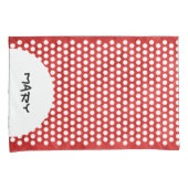 Polka Dots white + je rug. en ideeën Kussensloop (Voorkant-Rechts)