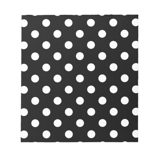 Polka Dots - White on Black Notitieblok (Voorkant)