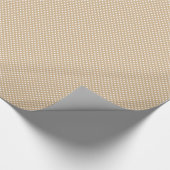 Polka Dots - White op Tan Cadeaupapier (Hoek)